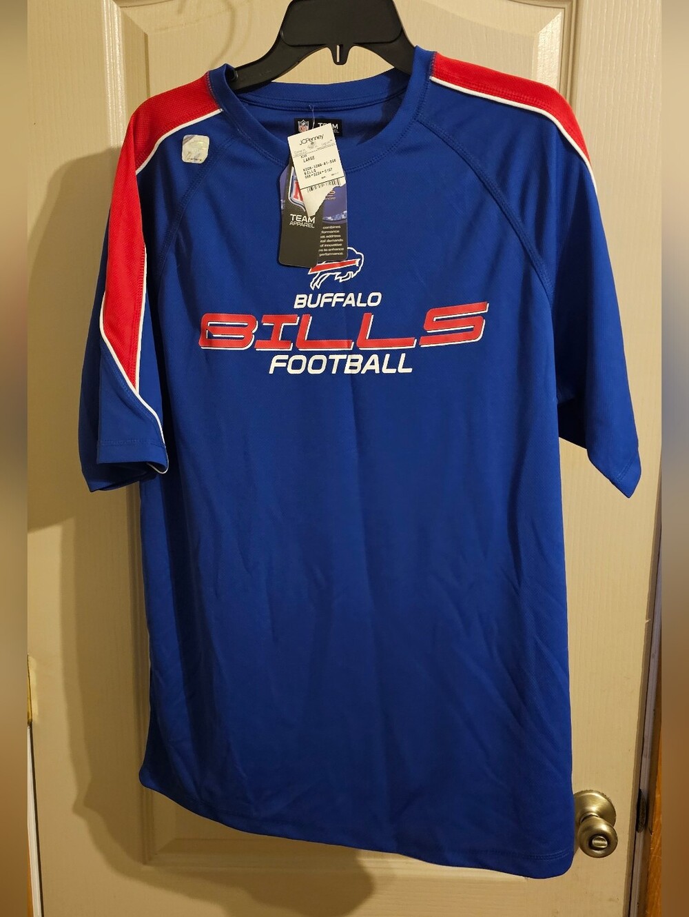 NWT Vintage Buffalo Bills Football NFL Team Apparel Moisture Wicking Shirt